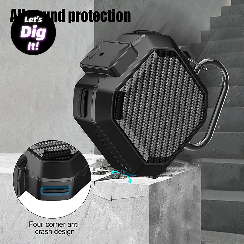 

Carbon Fiber Switch Lock Case For Samsung Galaxy Buds FE Shockproof Full Cover Earphone Cover For Samsung Buds Live/Pro/2 Pro