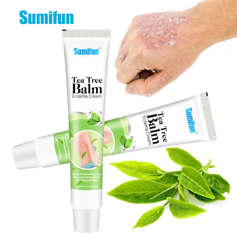 

Sumifun 20g Tea Tree Oil Dermatitis Cream Allergic Dermatitis Eczema Cream Psoriasis Cream Fungal Infection Treatment Ointment