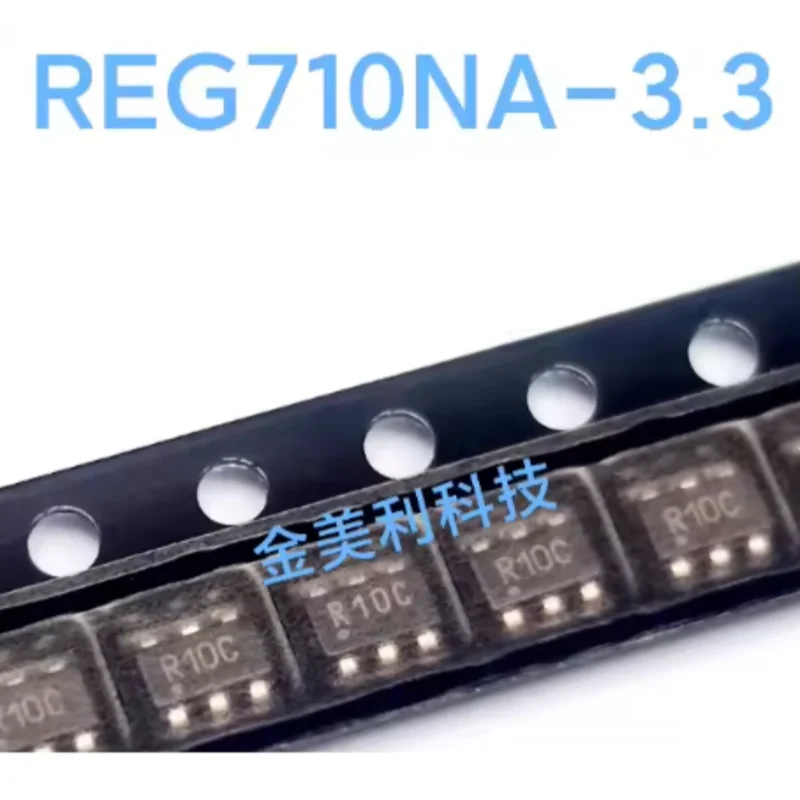 10PCS REG710NA‑3.3 Charge‑Pump DC‑DC Boost Converter IC SOT‑23‑5 SMD Fixed 3.3V Output 60mA Inductor‑Less Power Supply Chip