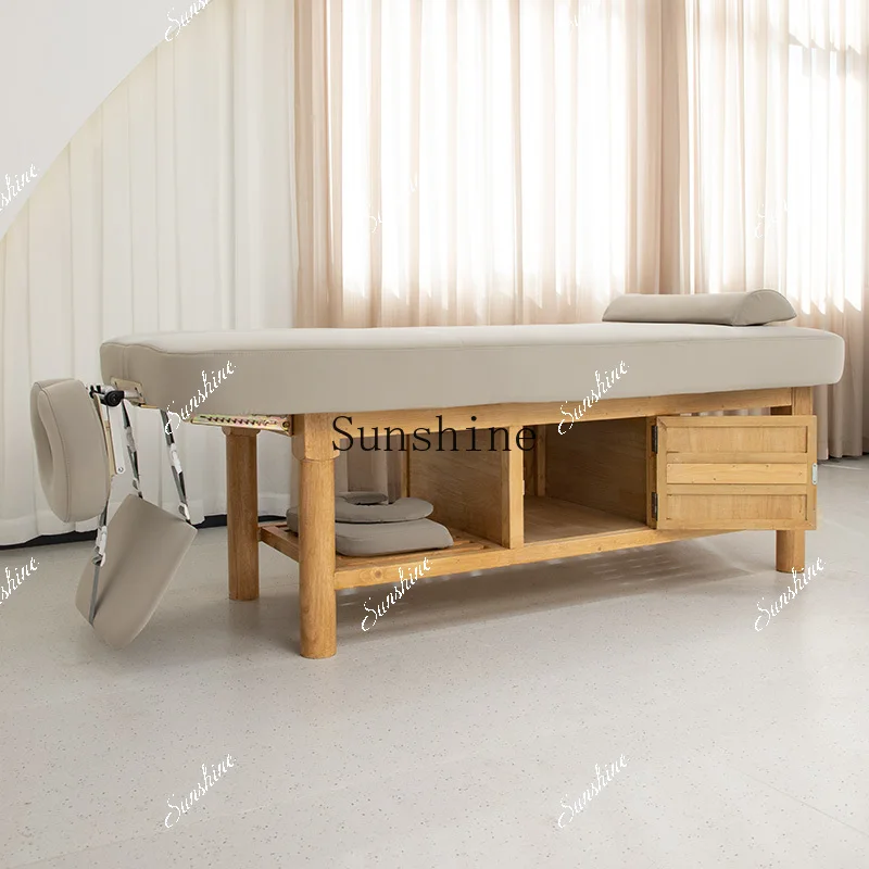 Beauty bed beauty salon club special solid wood latex Thai body massage   FT