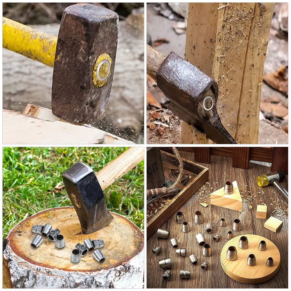 18 buah aksesori instalasi penguat Axe Handle Wedges lancip penetas logam