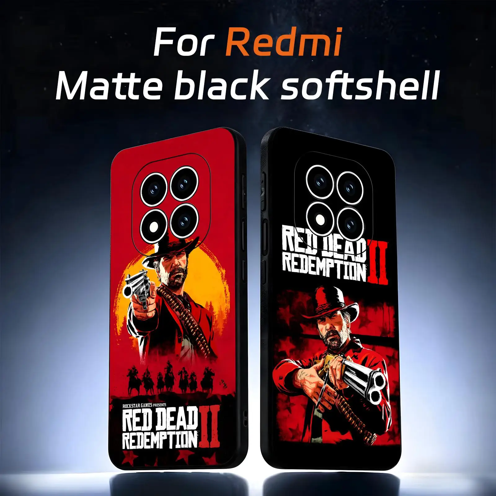 Coque de téléphone HOT GAME Red Dead Redemption pour Redmi Note15 14 13 12 11Pro Plus 5G 14C A3, coque de téléphone noire souple
