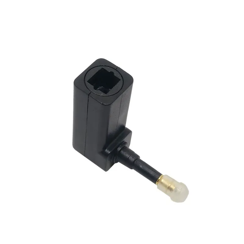 Square Toslink Digital Optical Jack To 3.5mm Mini Plug 90 Degree Audio Adapter Plug Right Angle Connector for Toslink Cable