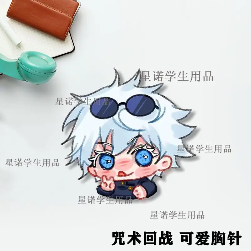 Anime Jujutsu Kaisen Brooch Geto Suguru Satoru Gojo Acrylic Badge Cartoon Pins DIY Decoration Backpack Clothes Accessories