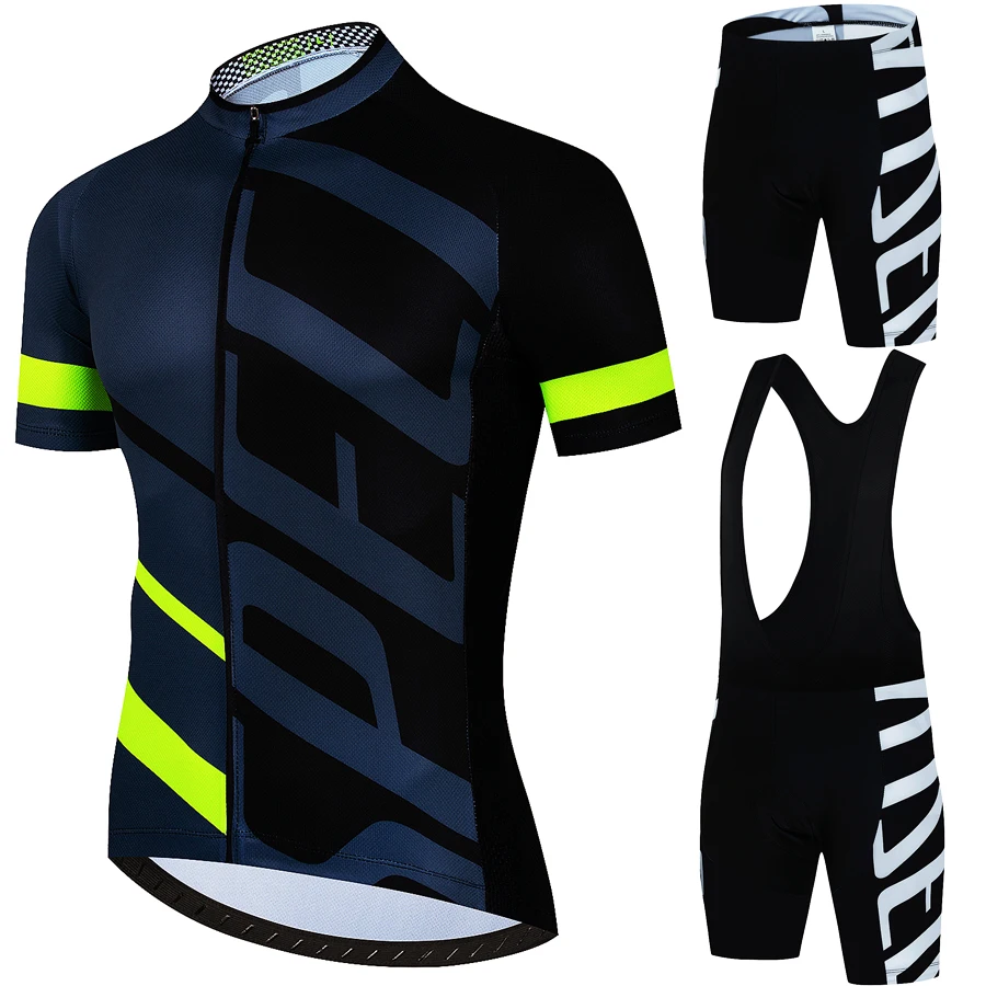 2024 Pro Team Cycling Jersey Set Summer Cycling Clothing MTB Bike Clothes Uniform Maillot Ropa Ciclismo Man Cycling Bicycle Suit