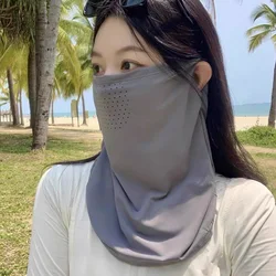 Fashion Summer Full Face Protection Mask Neck Cover For Unisex Anti-sunburn Ice Silk Face Mask Outdoor Sunscreen Cycling Mask