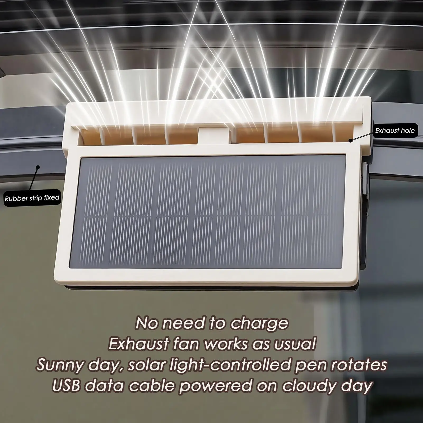 

Solar Powered Fan For Car Automobile Vent Exhaust Solar Fan Effective Quiet Vehicle Air Purifier Enhanced Comfort For Adults
