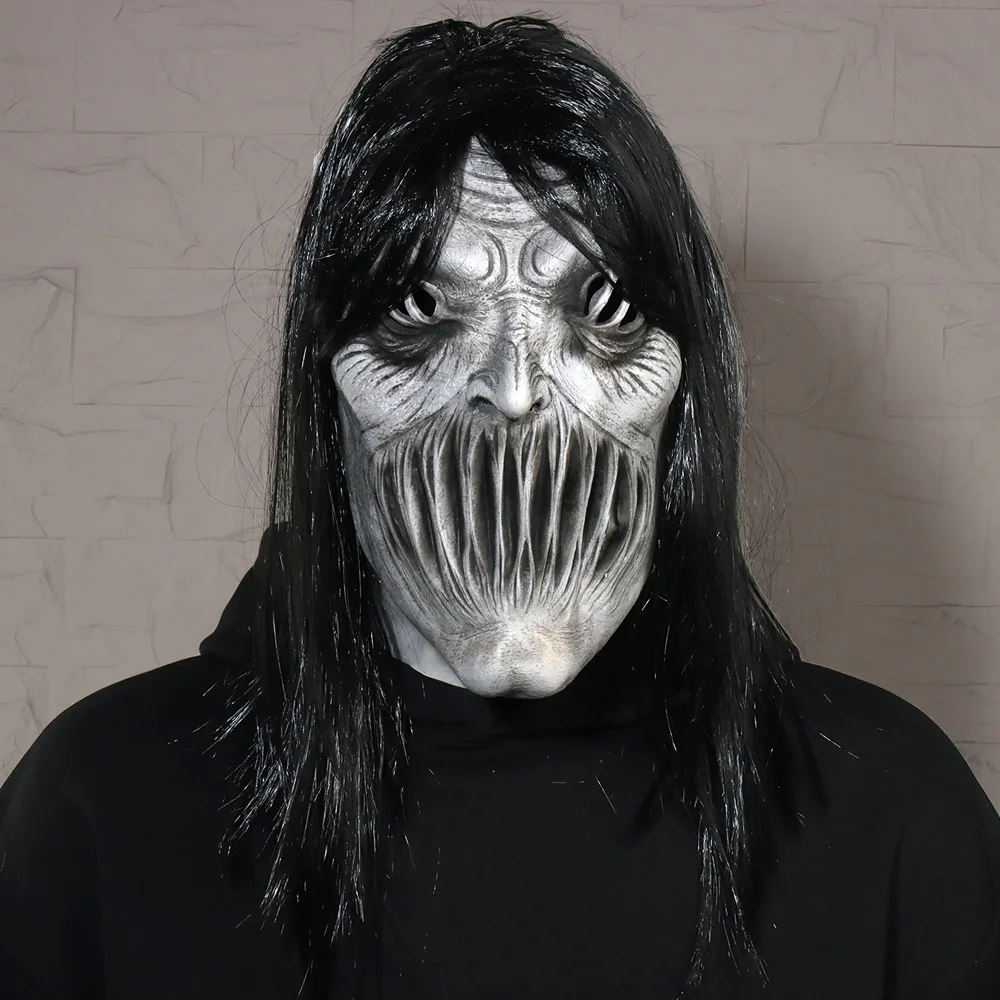 

Halloween Night Demon Mouthless Monster Mask Cosplay Ghost Face Devil Skull Latex Helmet Horror Carnival Party Costume Props
