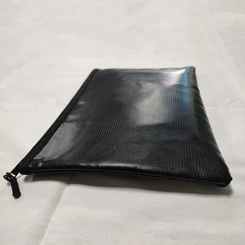 Fireproof Waterproof Document Bag A4 Size with Zipper Fire Safe Storage Pouch for Cash Passport Office Home Travel Security