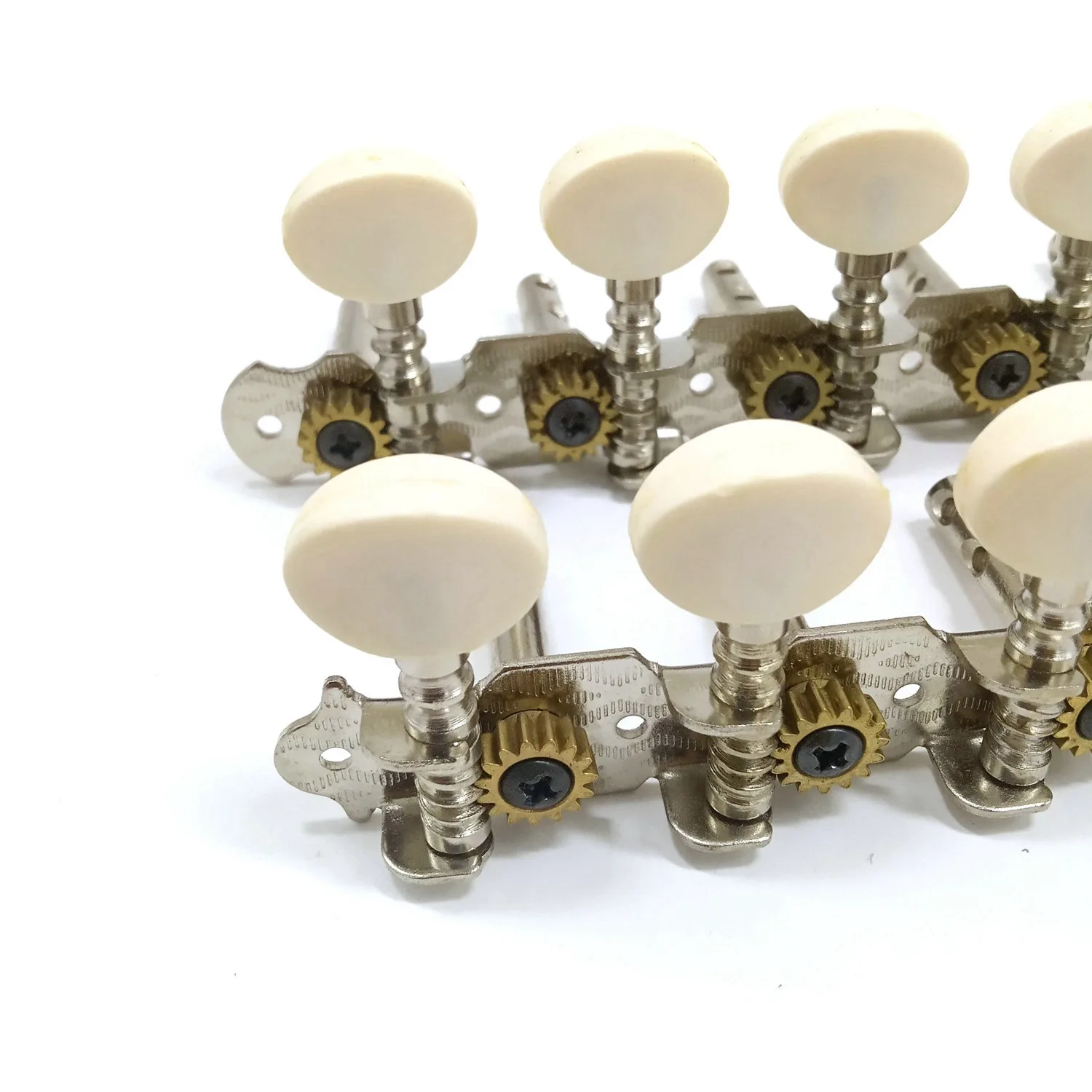 (AD10) 10 String Guitar Tuning Pegs Chrome Plated Machine Heads 5L 5R Acoustic Guitar Instruments Accessory Part