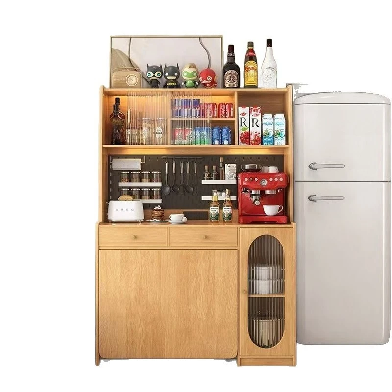 table folding integrated multi-function retractable against the wall household small apartment table storage dining table