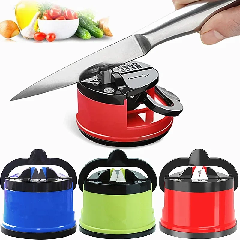 Knife Sharpener Sharpening Tool Easy and Safe To Sharpens Kitchen Chef Knives Damascus Knives Sharpener Suction
