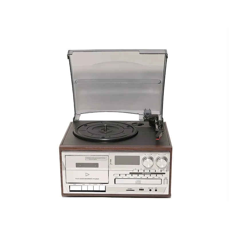 LP retro vinyl record player, multi-functional CD tape, Bluetooth integrated American-Taiwanese light luxury small electric