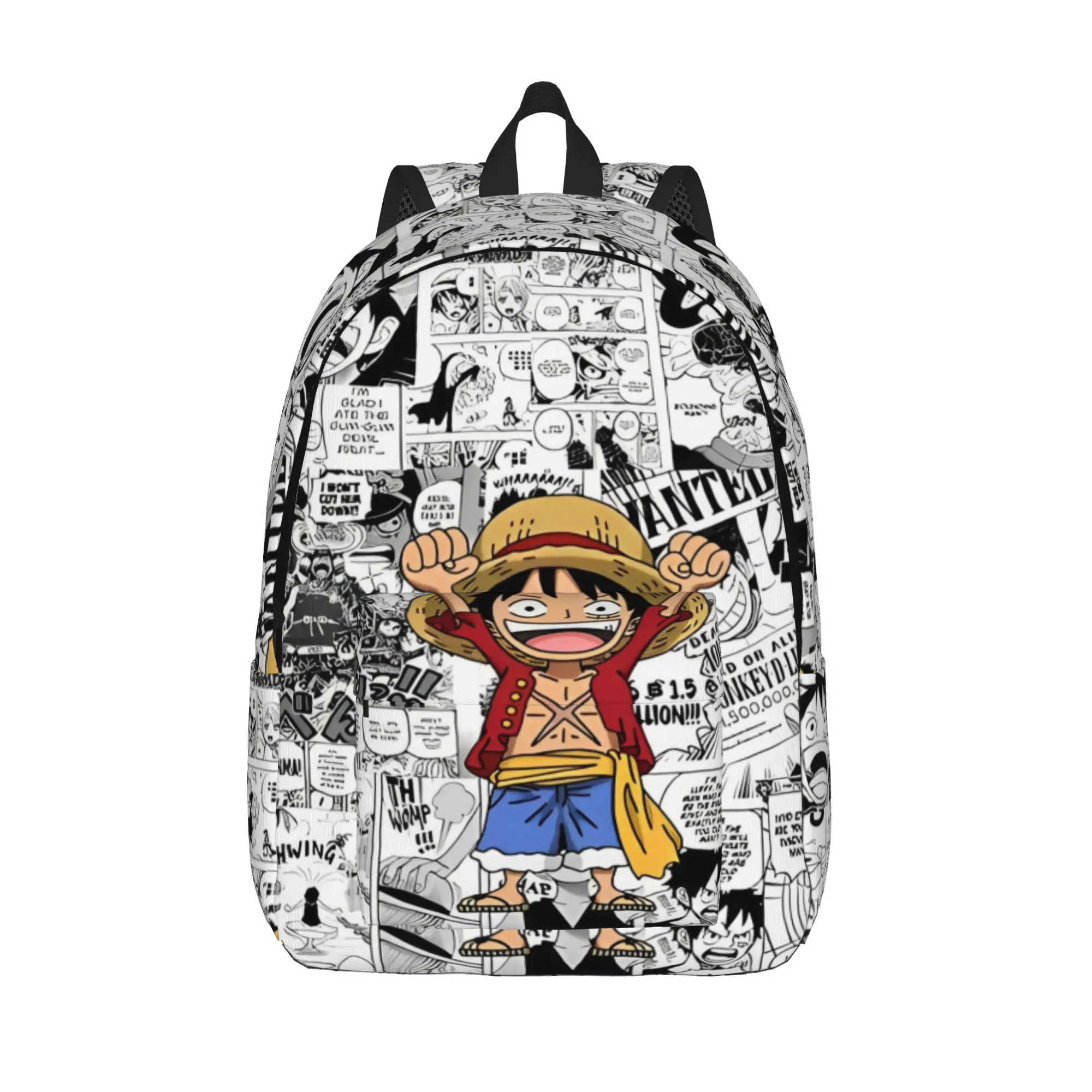Luffys O-one-pieces  Teenage Backpack with Pocket Student Work  Daypack for Men Women College Canvas Bags
