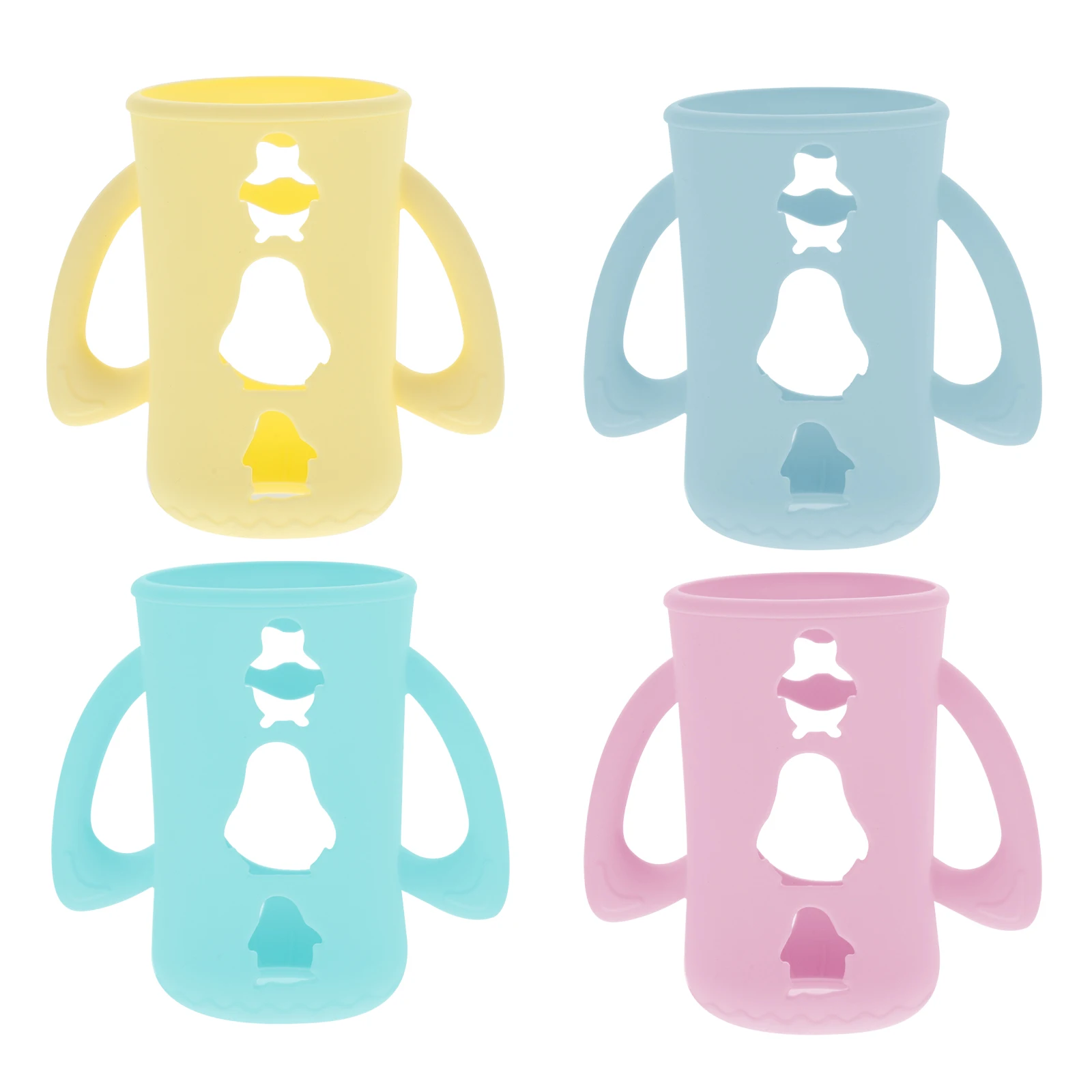 

4 Pcs Cover Baby Protector Silicone Silicone Nursing Bottle Case Nursing Bottle Case Infant Products Decorative Accessories