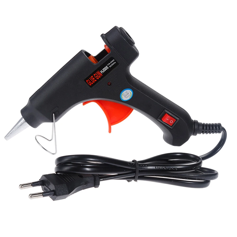 New 20W Hot Melt Glue Gun Mini Household DIY Industrial Gun Heat Resistant Thermoelectric Repair Tool Using 7mm Glue Stick