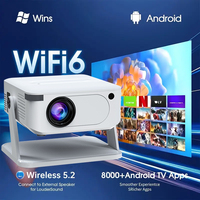 Projecteur numérique Android avec support projecteur vidéo HD intelligent extérieur avec connexion sans fil HDMI USB pour sortie