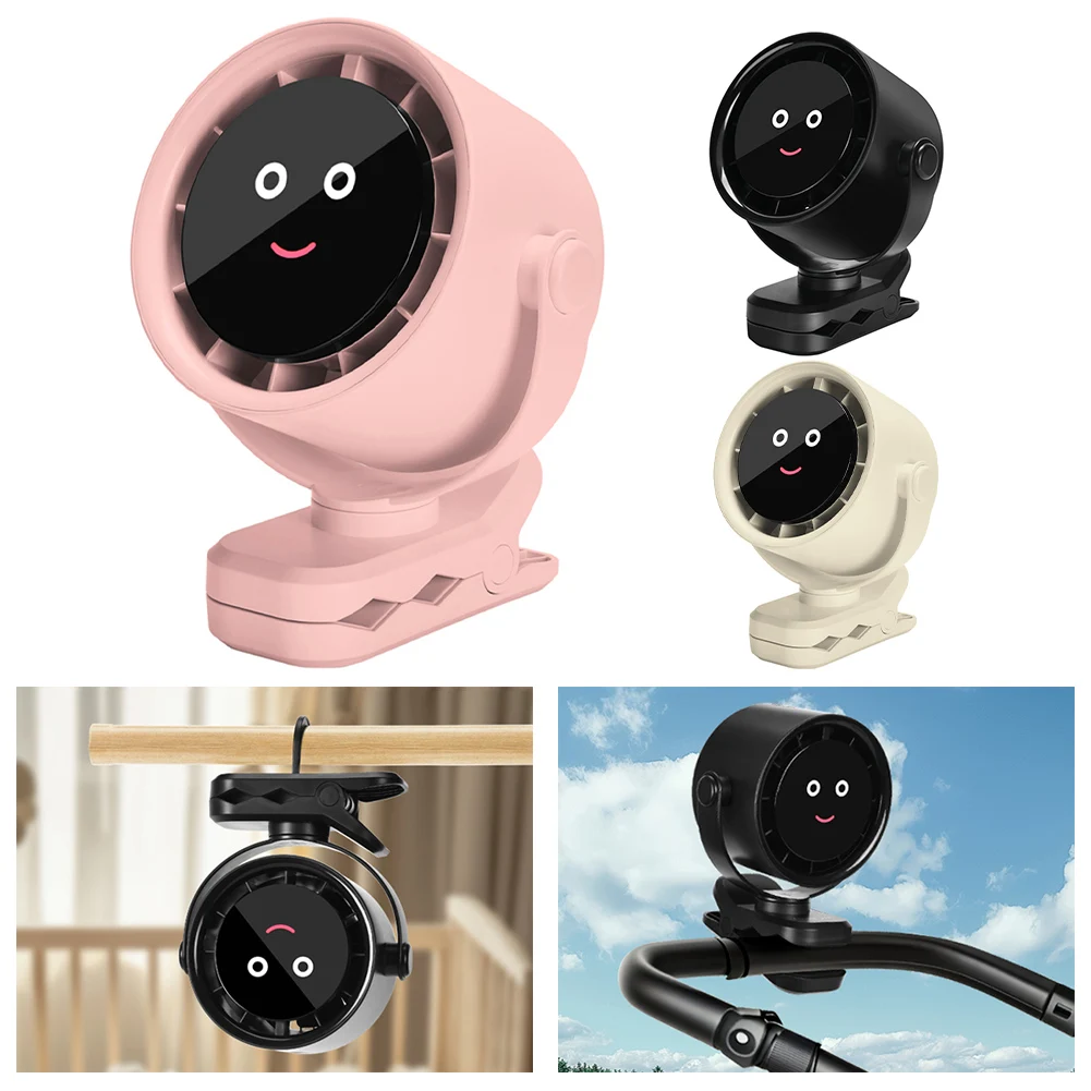 استخدام داخلي 14.8*8*17.3 سنتيمتر مروحة مكتب صغيرة مروحة بمشبك صامت قابل للتعديل سرعة الرياح قدرة البطارية العالية شاشة LED