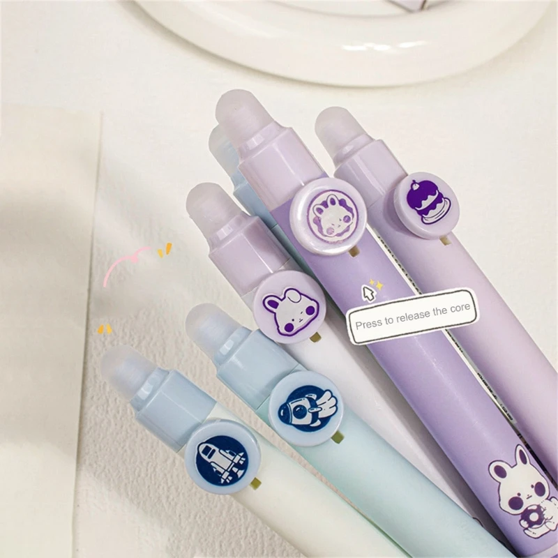 4peeces стирают гель -ручка выдвижной гель -ручки 0,5 мм быстрая сушка для письма