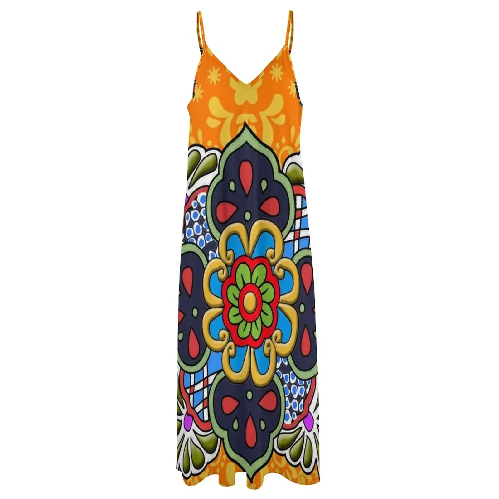 Mexikanische Talavera Blume ärmelloses Kleid Geburtstags kleider für Frauen Damenmode Kleider Sommerkleid ung