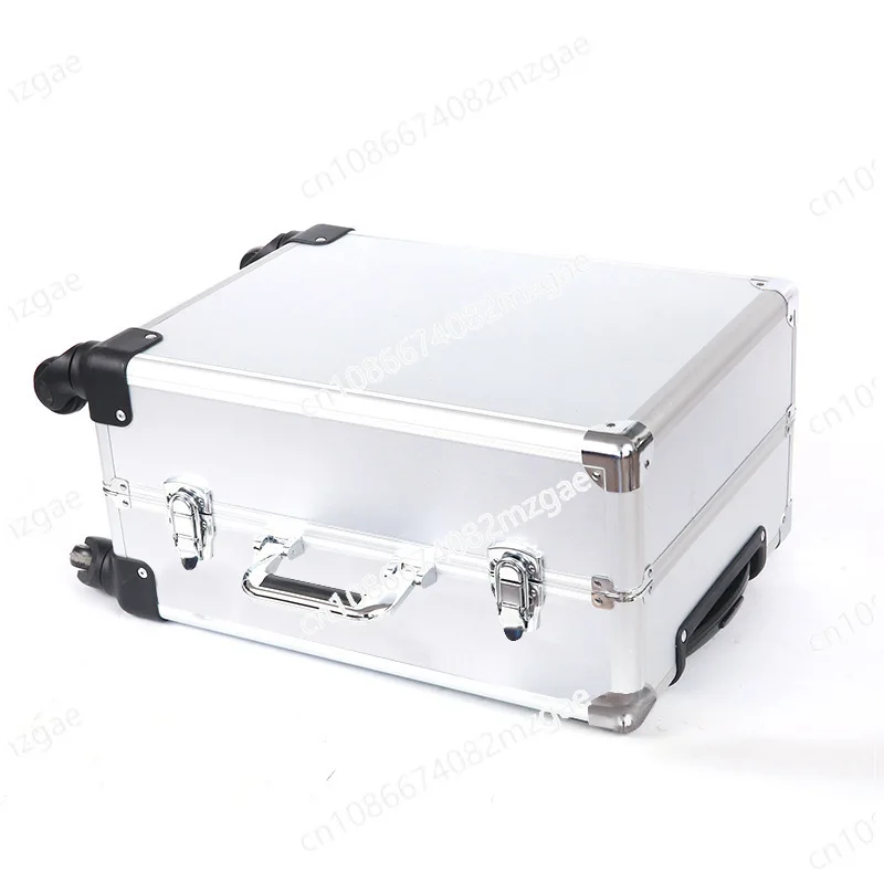 

Fire Emergency Box Built-in Trolley Instrument Box, Office Fire Equipment Storage Toolbox, Aluminum Alloy Trolley Case