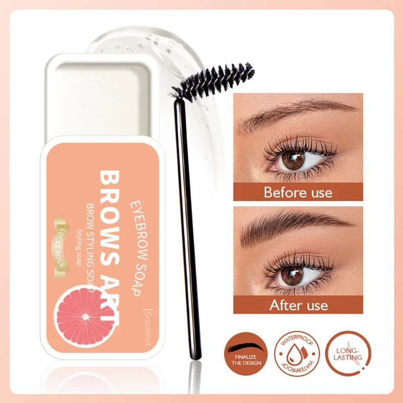 Clear Brow Soap Wax - มินิดีบุกเจลเขียนคิ้ว, กันน้ํา Fluffy Brow Styler