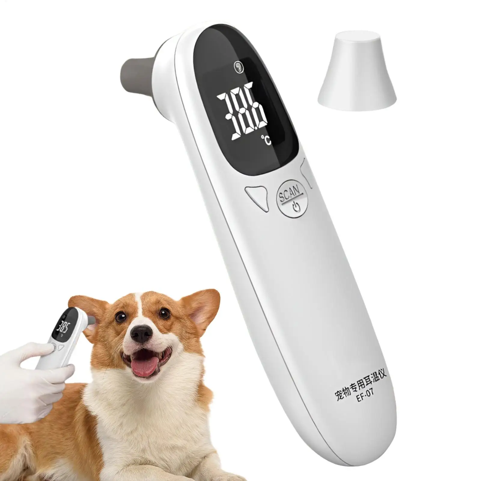 Animal Temperature Detector Durable Body Sensitive Sensor Accurate Reading Practical Health Care Tool For Household Pets