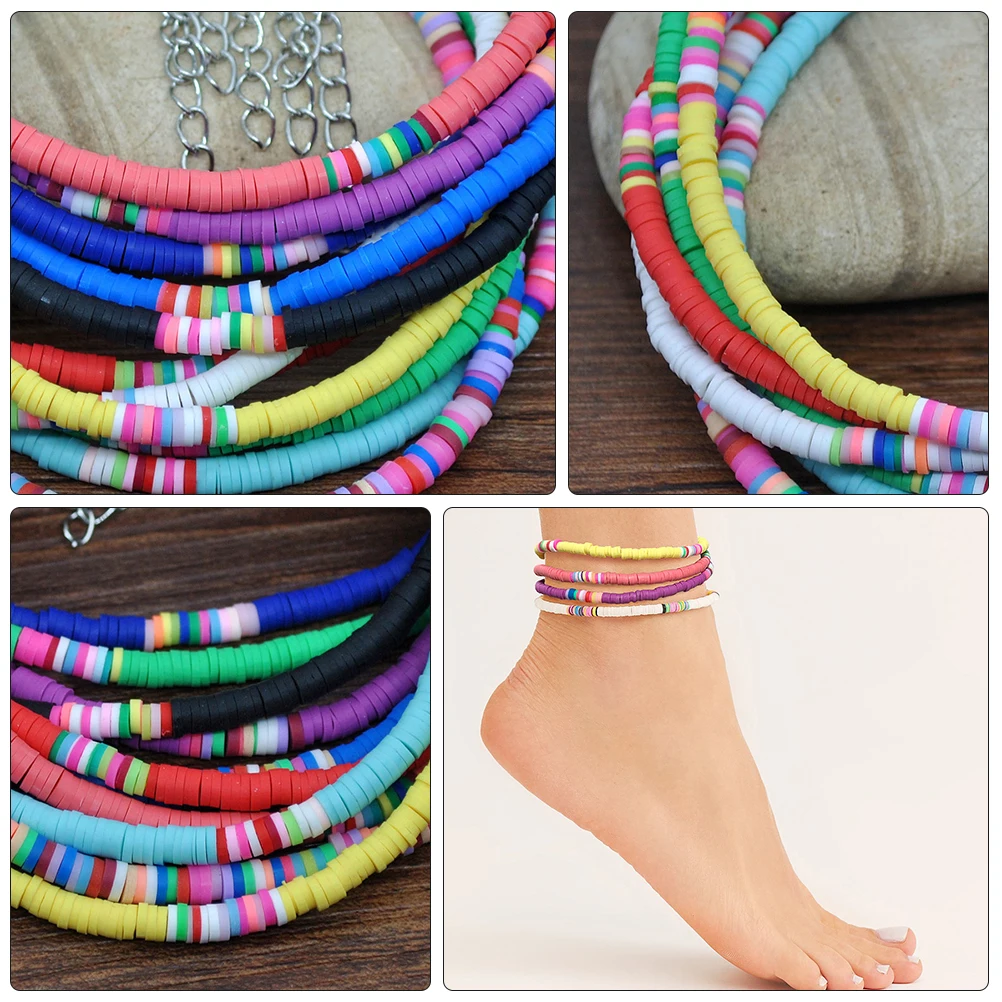 

Bohemia Friendship Soft Ceramic Anklet Miss Anklets Polymer Clay Bohemian Bracelets