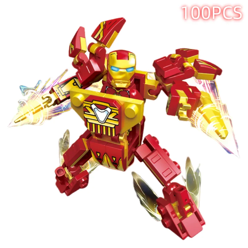 Disney Building Blocks Mini Model Figures Compatible Spiderman Iron Man Venom Captain Hawk Deadpool Technic Armor City Gift Toys