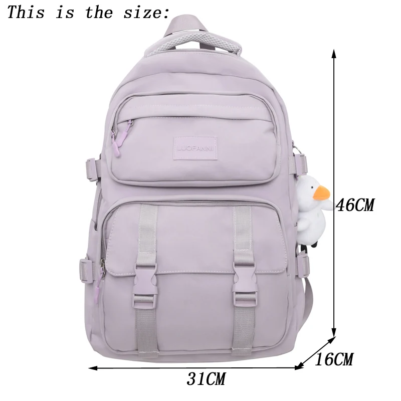 New Lady Kawaii Waterproof Backpack Casual Laptop Women Book Bag Trendy Female College Backpack Girl Travel Harajuku School Bag