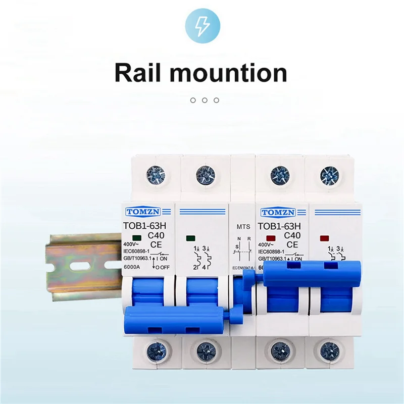 

Best Of 2025-3X TOMZN 2P+2P MTS TOMZN AC Dual Power Ручной резервный выключатель Автоматический выключатель MCB 50 Гц/60 Гц, 40 А