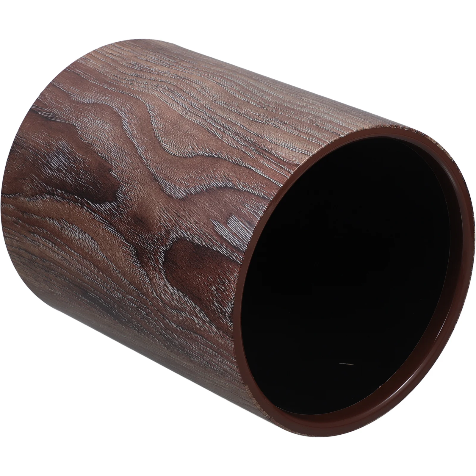 

Imitation Wood Grain Trash Can Large Capacity Plastic Garbage Bin For Bathroom Bedroom Office Home Utility Laundry Vintage