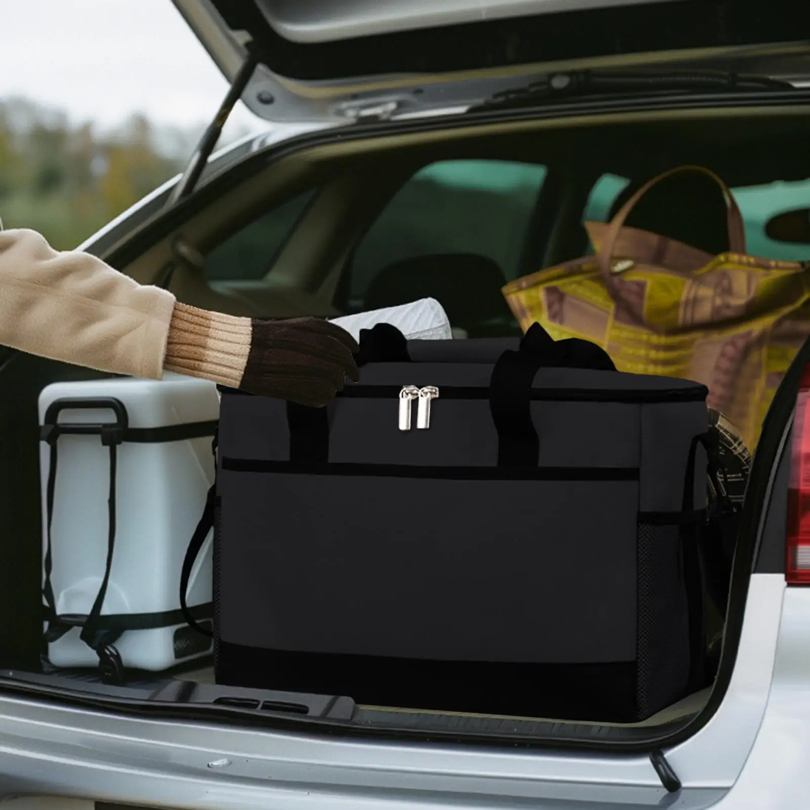 

Insulated Bag Outdoor Insulated Bags For Food 35L Hot Cold Retention Case With Handle And Shoulder Strap For Drinks Fruits