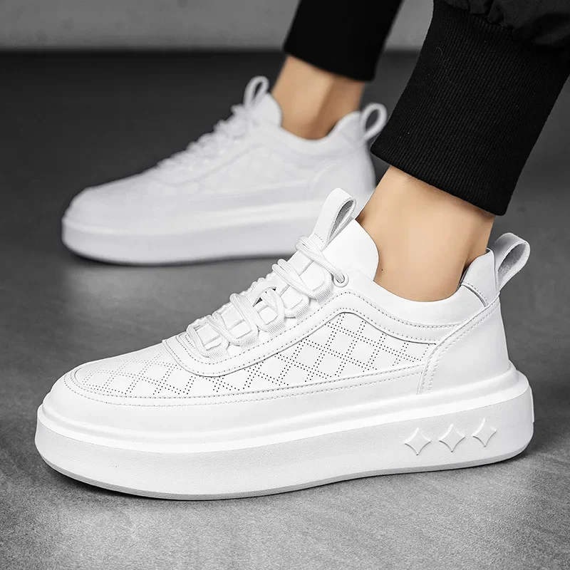 Casual schoenen voor heren Mode heren antislip buitensportschoenen Ademende hardloopsneakers Platform witte schoenen Heren Zapatillas