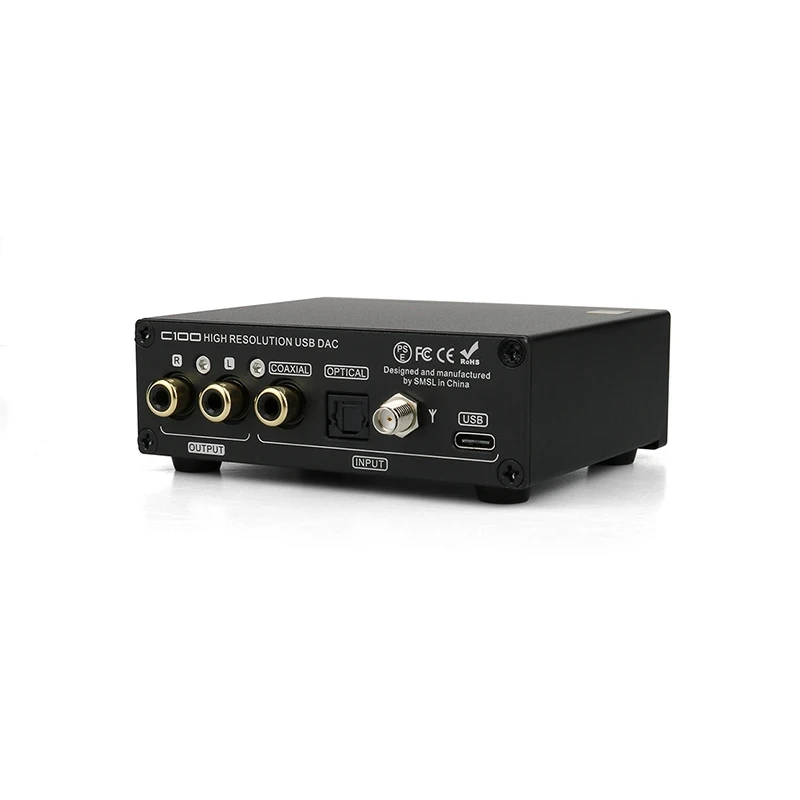 SMSL C100 USB MQA DAC AK4493S XMOS XU316 DSD512 32Bit 768KHZ CK-03 على مدار الساعة البصرية محوري بلوتوث فك مع جهاز التحكم عن بعد