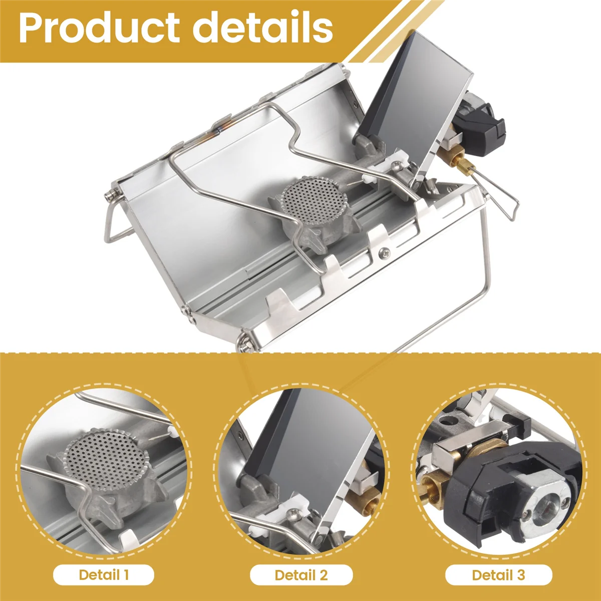 ABAZJ Camping Stove Outdoor Portable Windproof High-Power Cassette Gas Stove Picnic Accessories