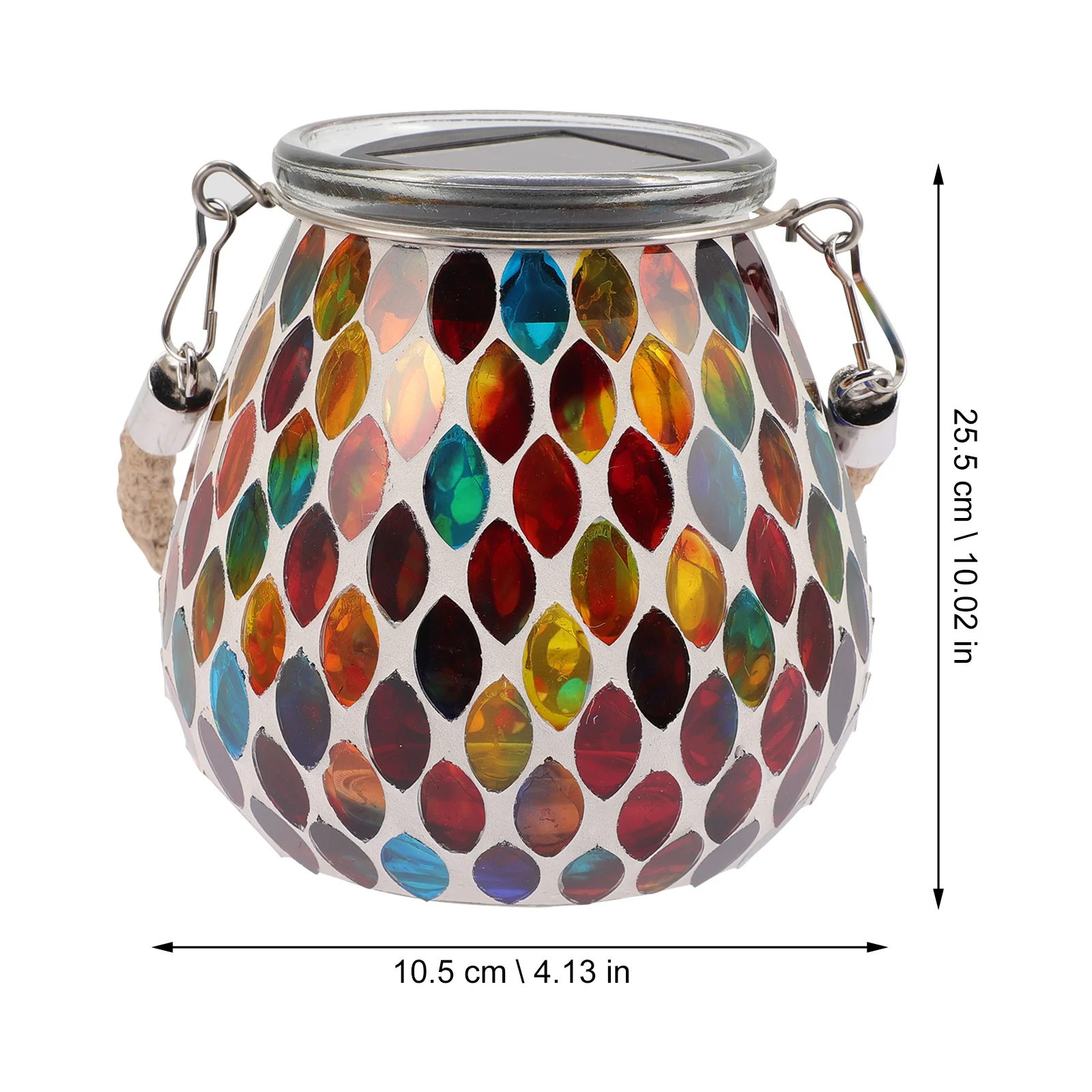 Luz solar para jarra de mosaico, lâmpada durável premium para jardim ao ar livre, à prova d'água, decoração de caminho, iluminação