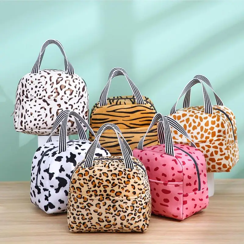 

Lunch Box Animal Print Lunch Box Sack Cooler Tote High Capacity Insulated Lunch Cooler Bag For Outdoor Picnic School Travel