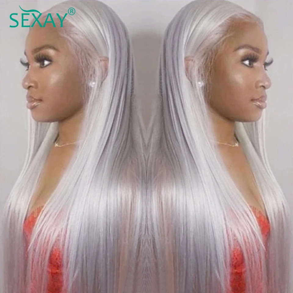 Silver Grey Human Hair Bundles Brazilian Straight Hair Weave Bundles 1/3 Pcs Lot 10-28 Inch Sexay Remy Human Hair Exntensions