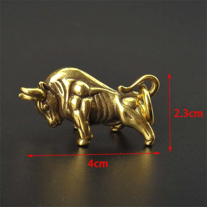 Messing Stier Wand Straße Vieh Skulptur Kupfer Kuh Statue Maskottchen exquisite Handwerk Ornament Büro Dekoration Geschäfts geschenk