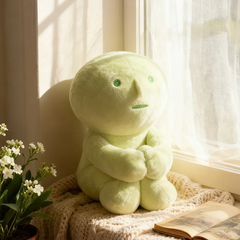Pequeños juguetes de peluche verdes que abrazan las piernas, exquisito juguete de peluche, artículo decorativo de escritorio divertido, exquisito colgante para mochila, regalo para un amigo