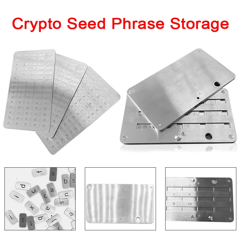 Wallet Cold Wallet Crypto Seed Phrase Storage Mechanical Code Recorder Private Key Recovery Cold Storage Backup 24 Words