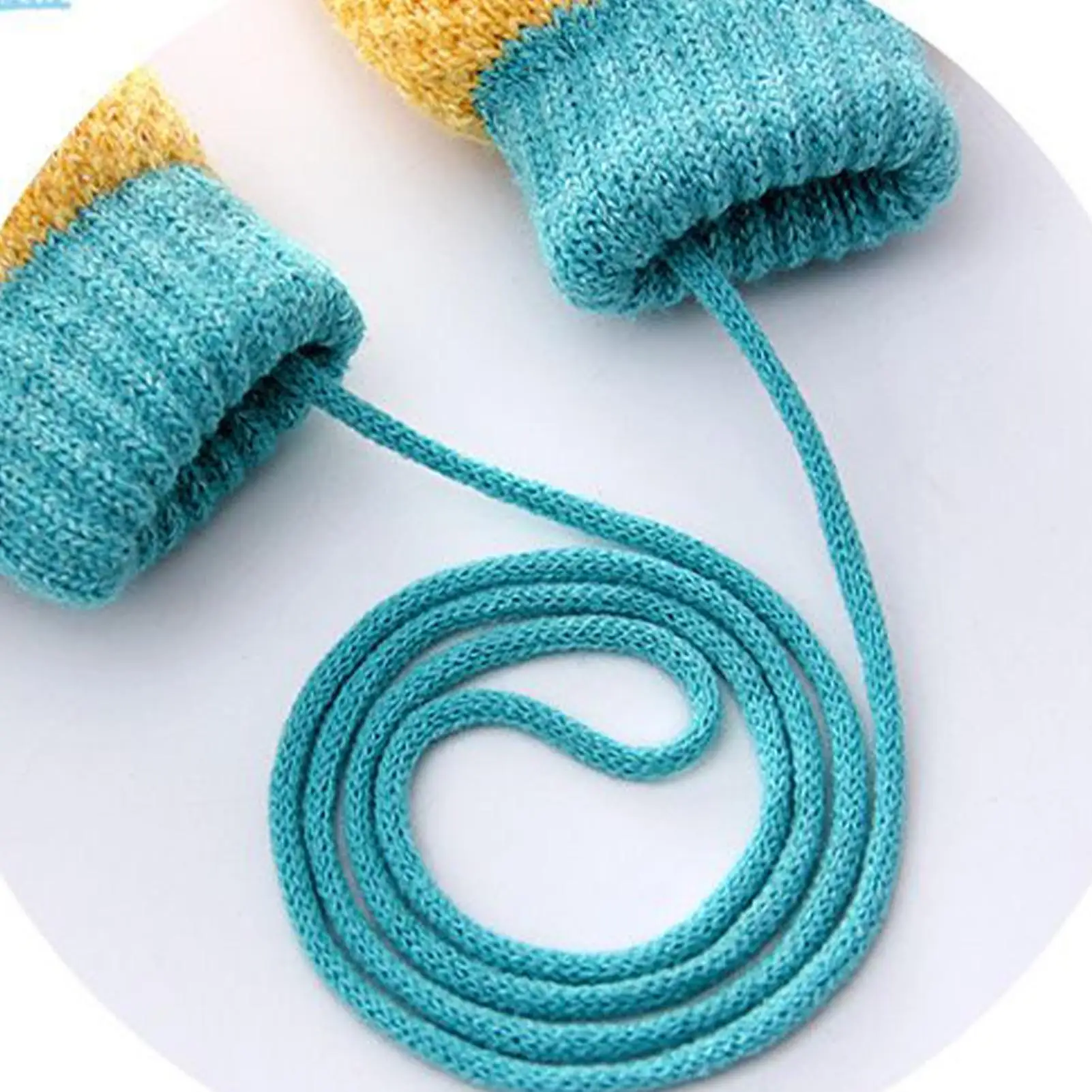 

Kids Snow Gloves Comfortable With Anti Loss String Outdoor Snow Play Plush Mittens For 1-3 Years Old Yard Backyard Garden