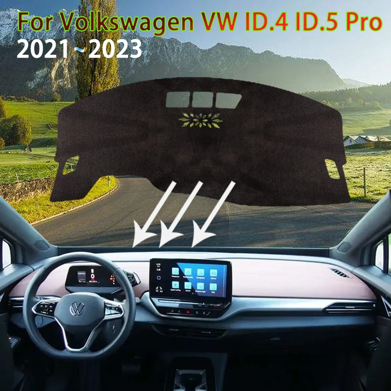 Dashboard Cover Pad for Volkswagen ID.4 ID.5 VW ID4 ID 4 2021~ 2023 Anti-dirty Rugs Mat Sunshade Carpet Car Accessories Stickers