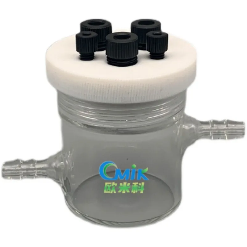 

300ml glass electrolytic cell with inlet outlet unsealed for lab experiments