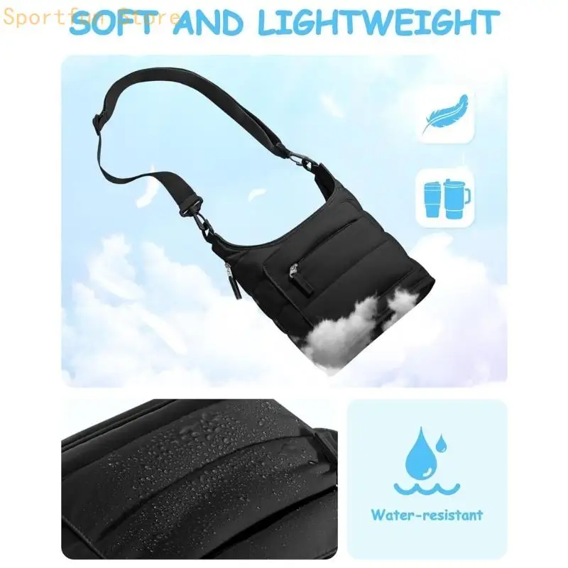 Drink Bag With Two-Cup Interior and Front Pocket Carry Design X7JD