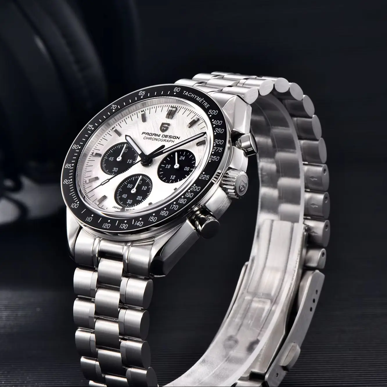 PAGANI DESIGN 2026 New Meteorite Pattern Dial Luxury Quartz Watch For Men Speed Sport Chronograph AR Sapphire Crystal Wristwatch