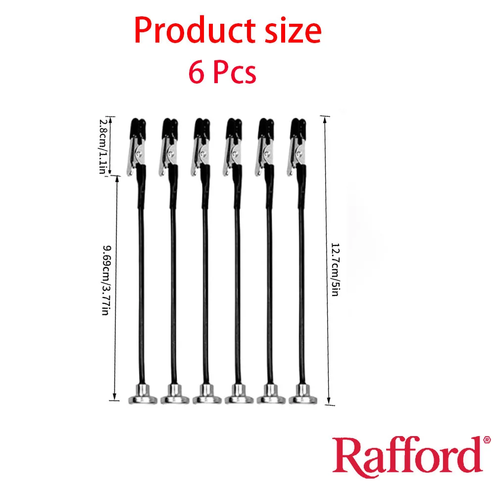 Rafford 12 stuks buigbare modelverf alligator clip sticks rubberen tips + metalen magnetische basis - voor airbrush, hobbymodelonderdelen