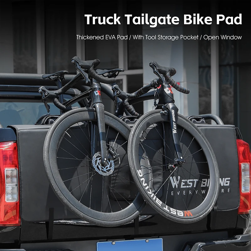 WEST BIKING Truck Tailgate Bike Pad Mountain Bike Truck Tailgate Bicycle Protection Mat Bike Rack Carrier Protection Rear Pad