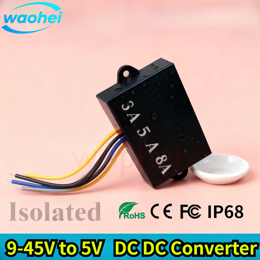 

Isolated 9-45V to 5V 3A 5A 8A DC DC Step Down Converter Stabilizer Regulator Buck Module Power Supply Automotive Regulator UL